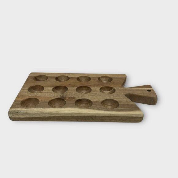 Easter Egg Acacia Wood Holder, 13.2'' x 7.7'' - Picture 3 of 4